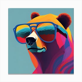 Bear In Sunglasses Canvas Print