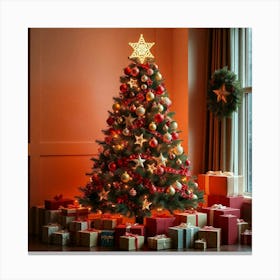 Asm Decorated Christmas Tree With Lots Of Presents 7181dc6a Acd4 47ec B5b2 9d01ca2f5dca Canvas Print