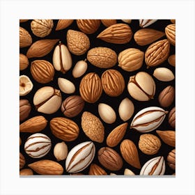 Seamless Pattern Of Nuts 1 Canvas Print