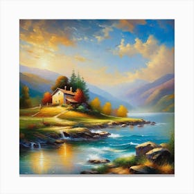 House By The Lake 6 Canvas Print