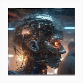 Terminator Head Canvas Print