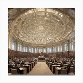 Envision A Future Where The Ministry For The Future Has Been Established As A Powerful And Influential Government Agency Canvas Print