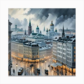 Helsinki City Canvas Print