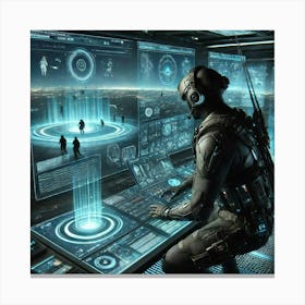 Sci Fi Shadow Operative Intel Gatherer 1024x1024 Canvas Print