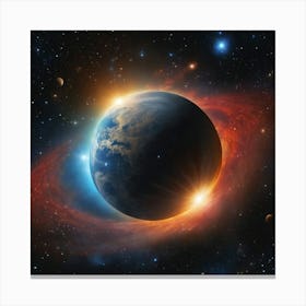 Earth In Space 3 Canvas Print