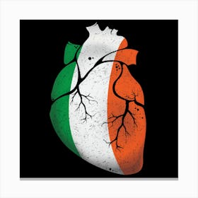 Ireland Heart Flag Canvas Print