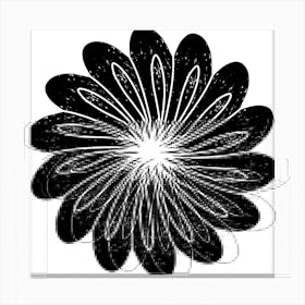 Black And White Flower 7 Canvas Print