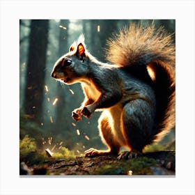 Squirrel In The Forest 41 Canvas Print