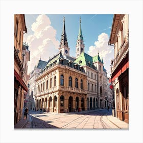 Cityscape Of Vienna Canvas Print