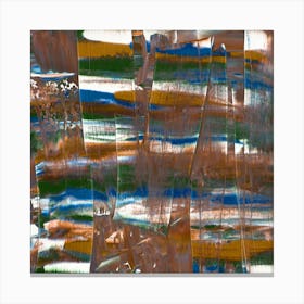 Modern Abstract - Brown Blue Canvas Print