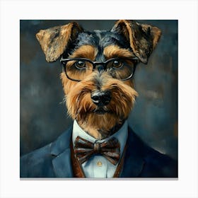 This Airedale Is All Business 8 Canvas Print