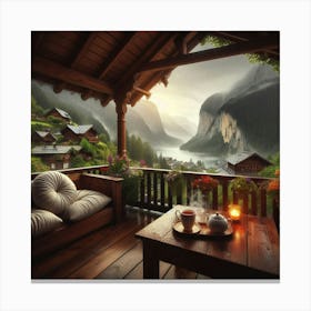 Cabin In The Mountains 1 Canvas Print