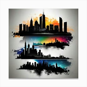 City Skyline 10 Canvas Print