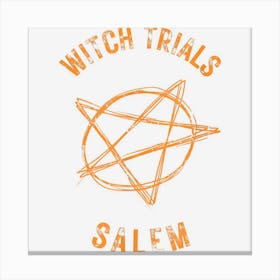 Witch Trials Salem Pentagram Star Autumn Halloween Canvas Print