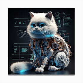 Robot Cat Canvas Print