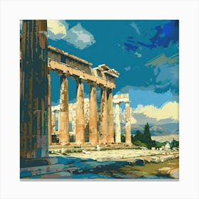 A Temple Of Olympian Zeus In Athens Expressive S 1720009638 3 Canvas Print