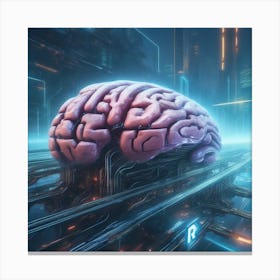 Futuristic Brain 40 Canvas Print