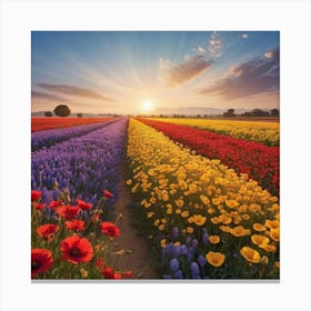 Field Of Poppies Canvas Print