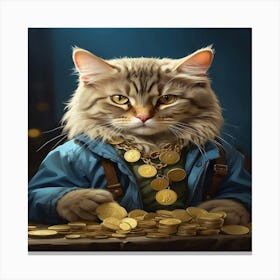 Default Create A Cat Holding A Alt Coin Cripto 0 Canvas Print