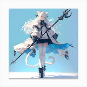 Anime Girl With A Sword Canvas Print