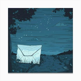 Envelope In The Night Canvas Print