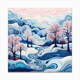 Winter Landscape Painting 4 Canvas Print