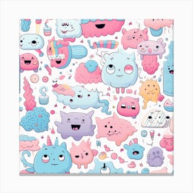 Kawaii Monsters Canvas Print