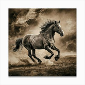 Horse Galloping Canvas Print