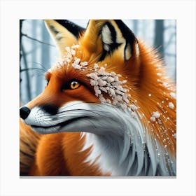 Fox In The Snow 19 Canvas Print