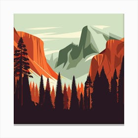 Mountain Travel Canyon Nature Tree Wood Canvas Print