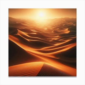 Sunset In The Desert 30 Canvas Print