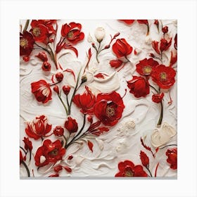 Red and white 1 Canvas Print