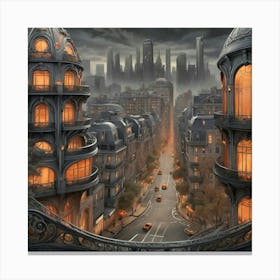 Futuristic City 37 Canvas Print