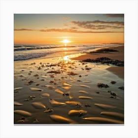 Sunrise On The Beach Canvas Print