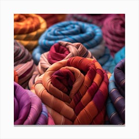 Colorful Silk Scarves Canvas Print