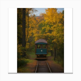 Train In The Fall Canvas Print