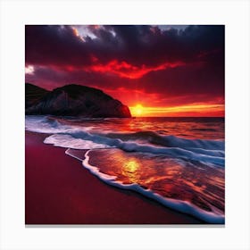 Sunset On The Beach 570 Canvas Print