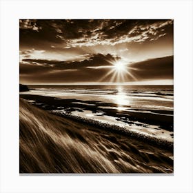 Sunset On The Beach 1029 Canvas Print