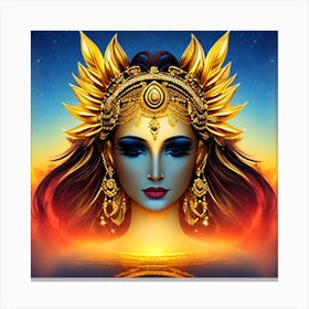 Golden Goddess of Sky Canvas Print