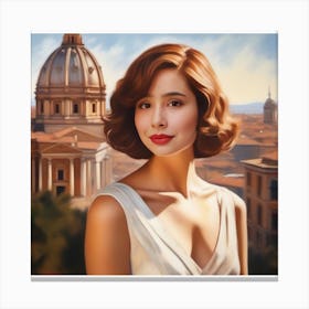 Legendary actress Himanee Bhatia In Rome Canvas Print