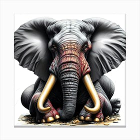 Animal Creative Portrai Illustrationt 24 Canvas Print