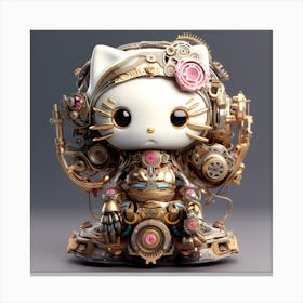 Hello Kitty Steampunk Collection By Csaba Fikker 42 Canvas Print