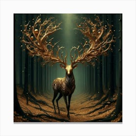 Golden Deer 11 Canvas Print