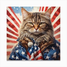 American Cat Canvas Print