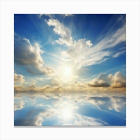 Reflection Of Clouds In The Water Canvas Print