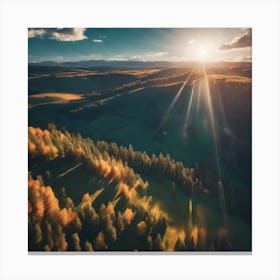 Sunset In The Mountains Canvas Print