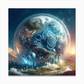Earth In Space 13 Canvas Print