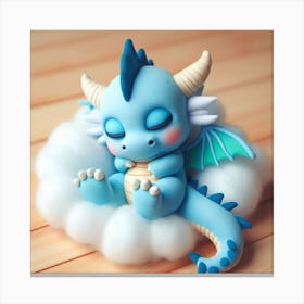 Remo Blue Dragon 5 Canvas Print