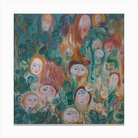 Wall Art, Human Jungle, Faces Canvas Print