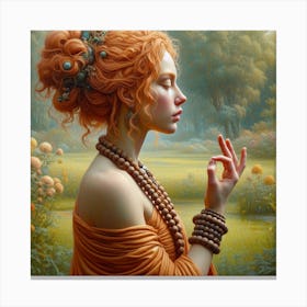 Woman With Red Hair Canvas Print